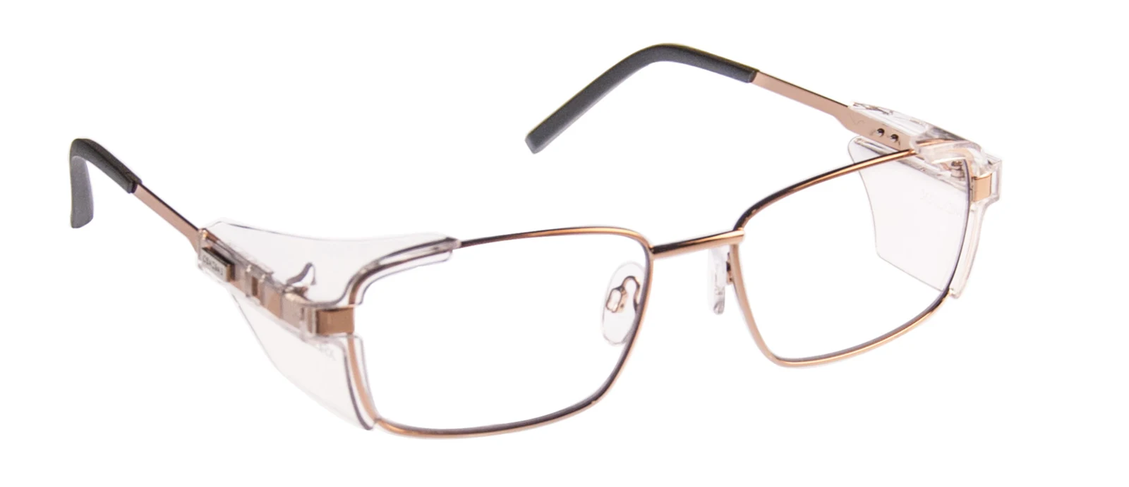 The Foreman — rose gold wraparound safety glasses